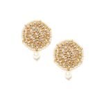 Buy Bamboo Tree Jewels Gold Pearl Kundan Studs Earrings - Purplle