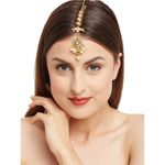 Buy Bamboo Tree Jewels White Pearl Kundan Gold Maang Tika - Purplle