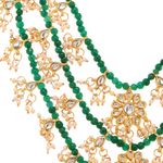 Buy Bamboo Tree Jewels Green Beaded Gold-Toned Kundan Necklcae & Earrings Jewellery Set - Purplle