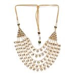 Buy Bamboo Tree Jewels White Beaded Gold-Toned Kundan Necklcae - Purplle