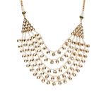 Buy Bamboo Tree Jewels White Beaded Gold-Toned Kundan Necklcae - Purplle