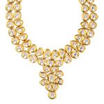 Buy Bamboo Tree Jewels Kundan Necklace And Earring Gold Color Jewellery Set - Purplle