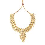 Buy Bamboo Tree Jewels Kundan Necklace And Earring Gold Color Jewellery Set - Purplle