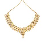 Buy Bamboo Tree Jewels Kundan Necklace And Earring Gold Color Jewellery Set - Purplle