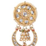 Buy Bamboo Tree Jewels Beaded Pearl Kundan Chandbali Multi Color - Purplle