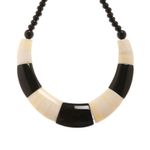 Buy Bamboo Tree Jewels Brown & Black Color Raisin And Wood Necklace - Purplle