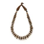 Buy Bamboo Tree Jewels Brown & Black Color Raisin And Wood Necklace - Purplle