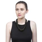 Buy Bamboo Tree Jewels Brown & White Color Raisin And Wood Necklace - Purplle