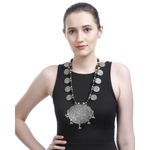 Buy Bamboo Tree Jewels Black & Silver Color Beads Long Necklace - Purplle