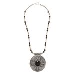 Buy Bamboo Tree Jewels Black & Silver Color Beads Long Necklace - Purplle