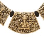 Buy Bamboo Tree Jewels Ganesh Design Golden & Black Color Thread Necklace - Purplle