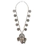 Buy Bamboo Tree Jewels Ganesh Design Silver Color Beads Long Necklace - Purplle