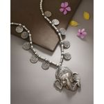 Buy Bamboo Tree Jewels Ganesh Design Silver Color Beads Long Necklace - Purplle