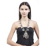 Buy Bamboo Tree Jewels Ganesh Design Silver Color Beads Long Necklace - Purplle