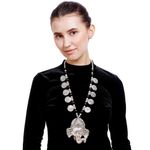 Buy Bamboo Tree Jewels Ganesh Design Black & Silver Color Beads Long Necklace - Purplle