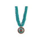 Buy Bamboo Tree Jewels Red & Teal Green Color Beaded Necklace - Purplle