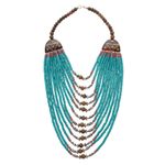 Buy Bamboo Tree Jewels Multi Color Raisin And Wood Beaded Long Necklace - Purplle