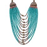 Buy Bamboo Tree Jewels Multi Color Raisin And Wood Beaded Long Necklace - Purplle