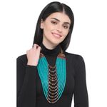 Buy Bamboo Tree Jewels Multi Color Raisin And Wood Beaded Long Necklace - Purplle