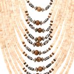 Buy Bamboo Tree Jewels White & Brown Color Raisin And Wood Long Necklace - Purplle