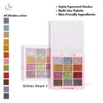 Buy Cuffs n Lashes x Shystyles | The Shystyles Palette | 12 Color Mini Palette - Glitter Heart 1 - 12 gm - Purplle