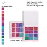 Buy Cuffs n Lashes x Shystyles | The Shystyles Palette | 12 Color Mini Palette - Glitter Heart 2 - 12 gm - Purplle