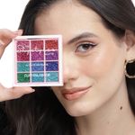 Buy Cuffs n Lashes x Shystyles | The Shystyles Palette | 12 Color Mini Palette - Glitter Heart 2 - 12 gm - Purplle