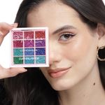 Buy Cuffs n Lashes x Shystyles | The Shystyles Palette | 12 Color Mini Palette - Glitter Heart 2 - 12 gm - Purplle
