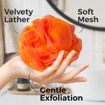 Buy Panache Premium Bath Puff Loofah Combo - 2 (Black & Orange) - Purplle