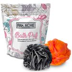 Buy Panache Premium Bath Puff Loofah Combo - 2 (Black & Orange) - Purplle