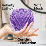 Buy Panache Premium Bath Puff Loofah Combo - 2 (Black & Purple) - Purplle