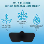 Buy HipHop Skincare Cleansing Charcoal Nose Strips for Men - Blackhead Remover & Pore Cleanser (3 Strips) - Purplle