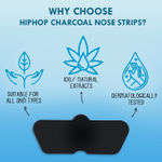 Buy HipHop Skincare Cleansing Charcoal Nose Strips for Men - Blackhead Remover & Pore Cleanser - (6 Strips) - Purplle
