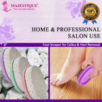 Buy Majestique Pumice Stone with Grip Pedicure Tools for Hard Skin Callus for Remove Dead Skin, Heels, Elbows, Hands - 2Pcs/Multicolor - Purplle