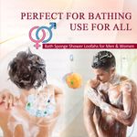 Buy Majestique 3Pcs Round Ball Puff Loofah | Exfoliates Gently while Showering | Bathing Loofah - Color May Vary - Purplle