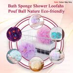 Buy Majestique 3Pcs Round Ball Puff Loofah | Exfoliates Gently while Showering | Bathing Loofah - Color May Vary - Purplle