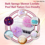 Buy Majestique Body Loofah with Active Spheres Body Wash Sponge and Long Handle Loofah, Soft Exfoliating Shower Home - 3Pcs/Multicolor - Purplle