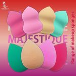 Buy Majestique 3 Types of Sponge Set for Daily Use, Dual Use Wet and Dry - Color May Vary - Purplle