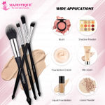 Buy Majestique Beautiful Makeup Brushes Set, Powder Brush, Blush Brush, Angled Contour Brush and Dome Shader Brush - 4Pcs - Purplle