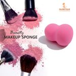 Buy Majestique Professional Powder Brush with Dual-Use Beauty Blender Sponge for Blending Liquid, Cream and Flawless - 2Pcs/Multicolor - Purplle