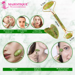 Buy Majestique Face Massage Kit, Ice Roller, Jade Massager and Gua Sha for Lifting, Neck Healing Skin Wrinkles - 3Pcs/Multicolor - Purplle