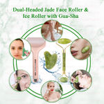 Buy Majestique Face Massage Kit, Ice Roller, Jade Massager and Gua Sha for Lifting, Neck Healing Skin Wrinkles - 3Pcs/Multicolor - Purplle
