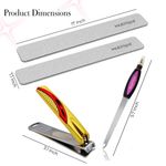 Buy Majestique Nail Care Set - Nail Filler with Nails Cutter, Double Sided Filer Big Size Nail Cutter Perfect Manicure - Color May Vary - Purplle