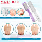 Buy Majestique Callus Remover Foot Scrubber, Foot Files Dead Skin Remover, Deluxe Pedicure Spa Treatment - 2Pcs/Multicolor - Purplle