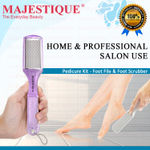 Buy Majestique Callus Remover Foot Scrubber, Foot Files Dead Skin Remover, Deluxe Pedicure Spa Treatment - 2Pcs/Multicolor - Purplle