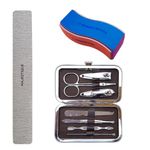 Buy Majestique Professional Manicure and Pedicure Set - 7pcs Multi-Use kit, 4 Way Buffer and Nail Filler - Color May Vary - Purplle