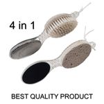 Buy Majestique Professional Pedicure and Manicure Set - Foot File, Pumice Stone and 4 in 1 Function Leg Scrubber - Color May Vary - Purplle
