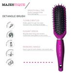 Buy Majestique Hair Brush Set - Paddle, Styling, Tail Comb & Wide Tooth Comb for Women & Men, Great on Wet or Dry Hair -Gold - Purplle