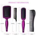 Buy Majestique Hair Brush Set - Paddle, Styling, Tail Comb & Wide Tooth Comb for Women & Men, Great on Wet or Dry Hair -Gold - Purplle
