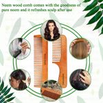 Buy Majestic Wooden Hair Comb Set, Handle with Wide-Tooth Comb, Anti-Static & No Snag, Handcrafted, Color May Vary - Purplle